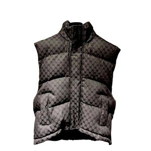 Balenciaga x Gucci The Hacker Projects Down Puffer Logo Vest Size 34